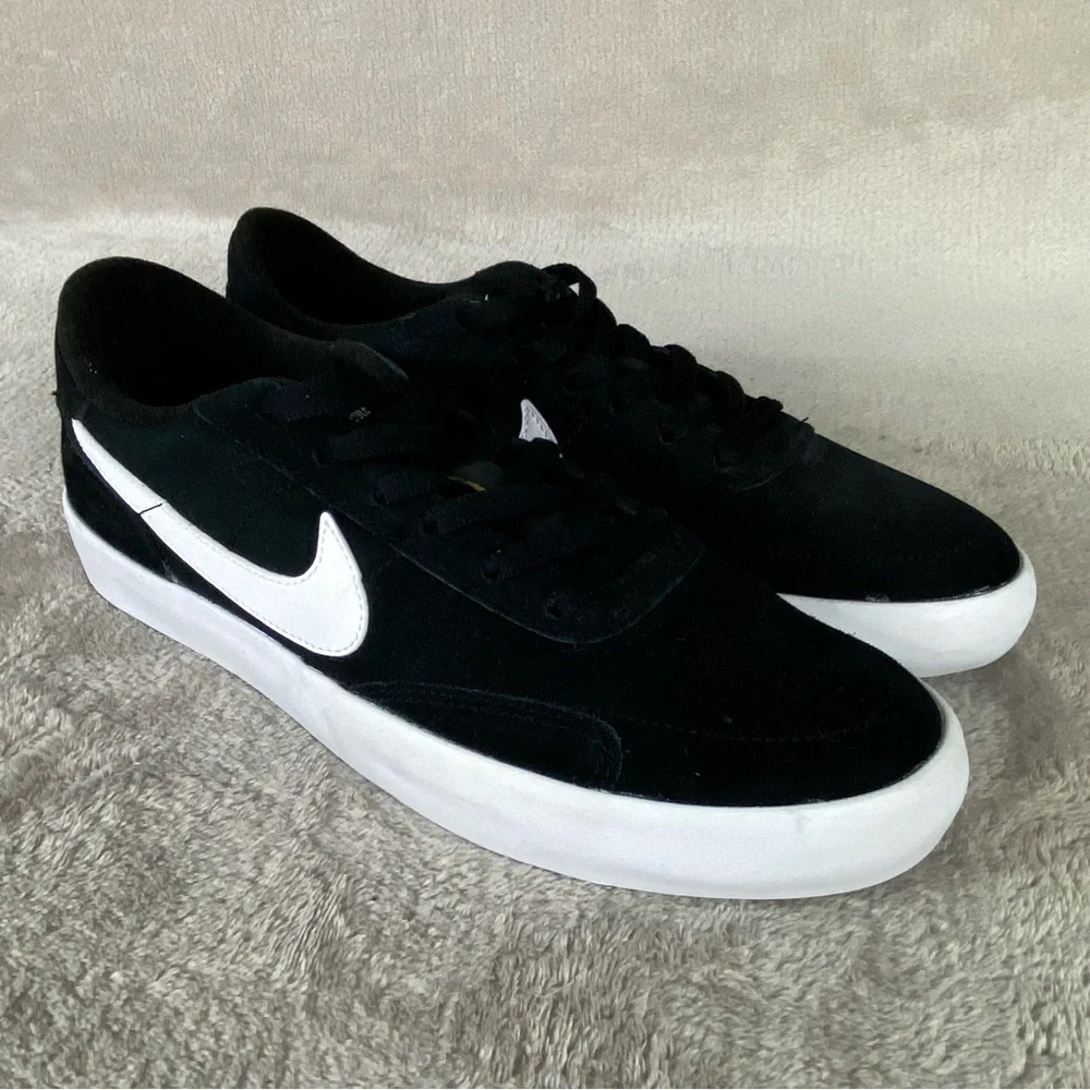 Nike SB Heritage Vulc Mens Sneakers‎ Shoes Size 9 Black White Suede NEW